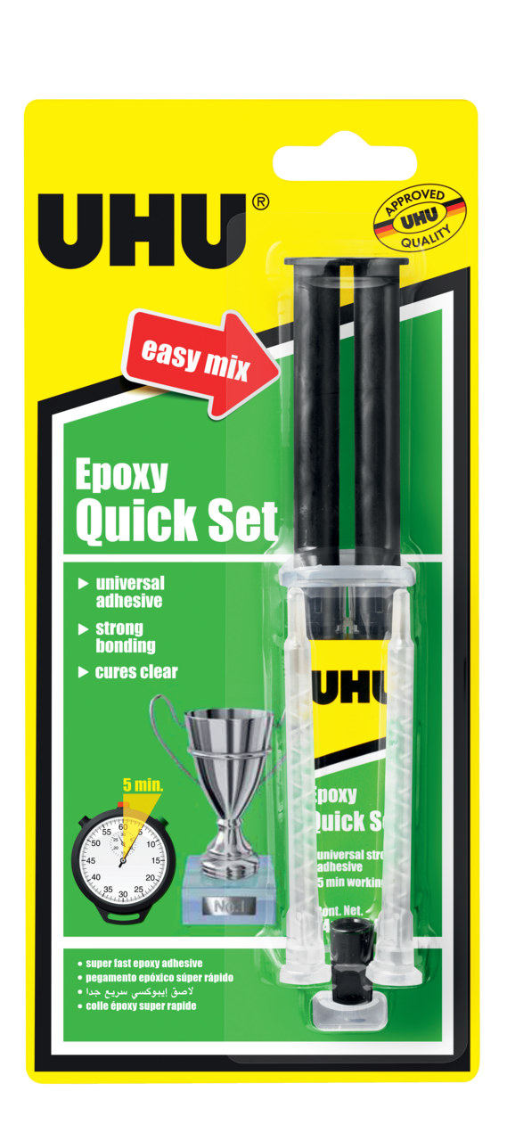 UHU Epoxy Quick Set easy mix syringe